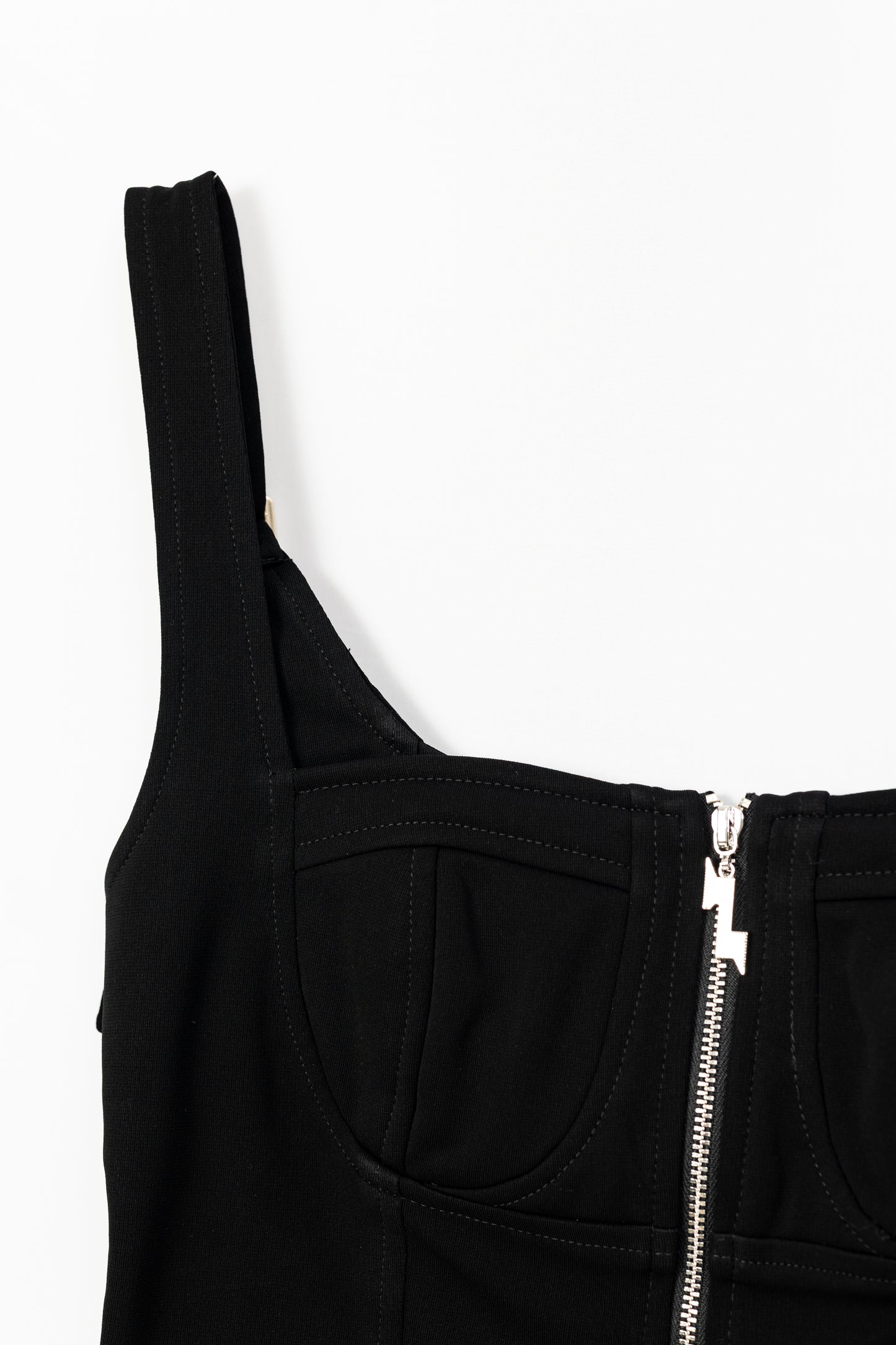Zip Up Crop Tank Top .