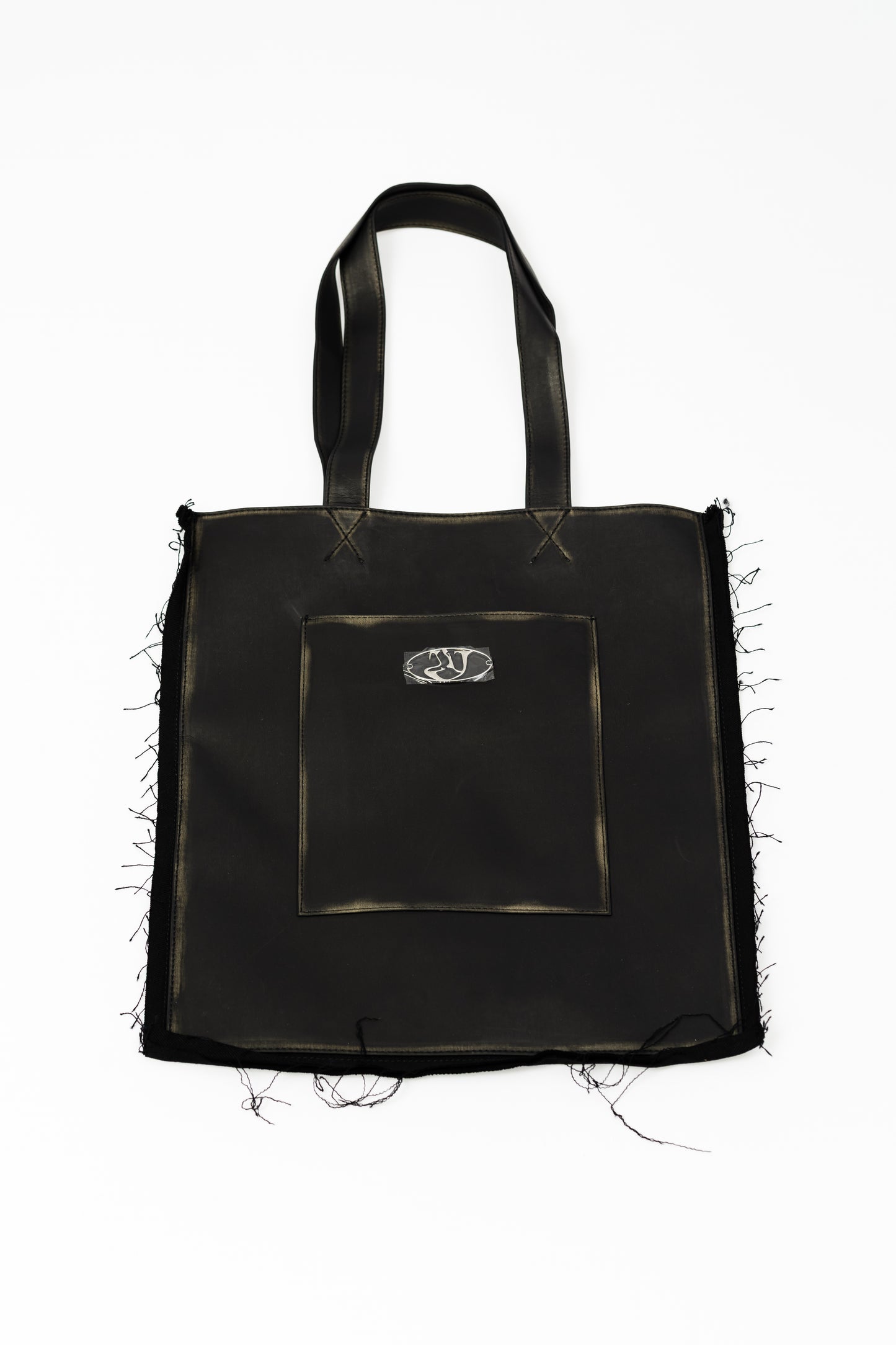 Leather Tote Bag .