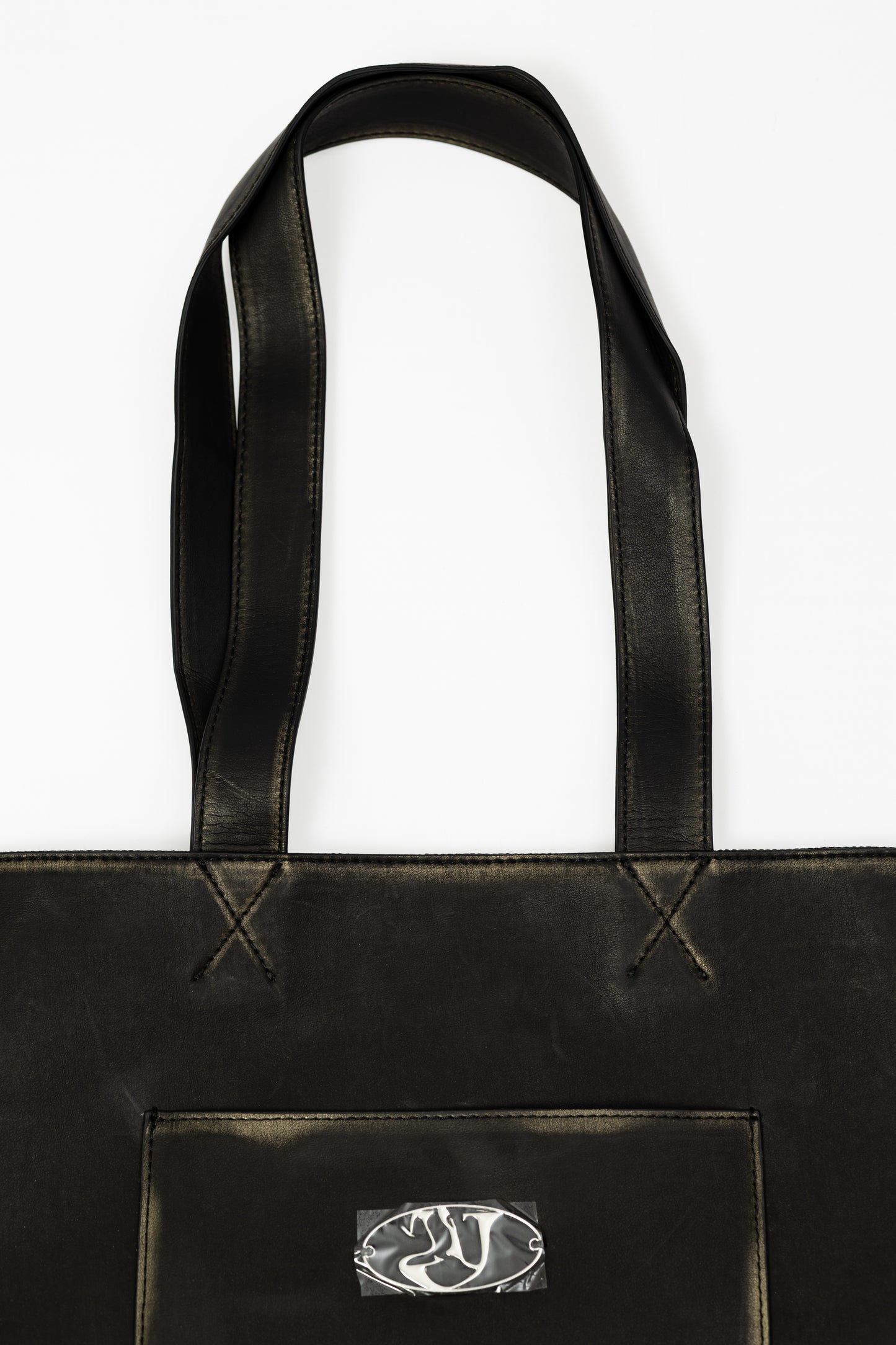 Leather Tote Bag .