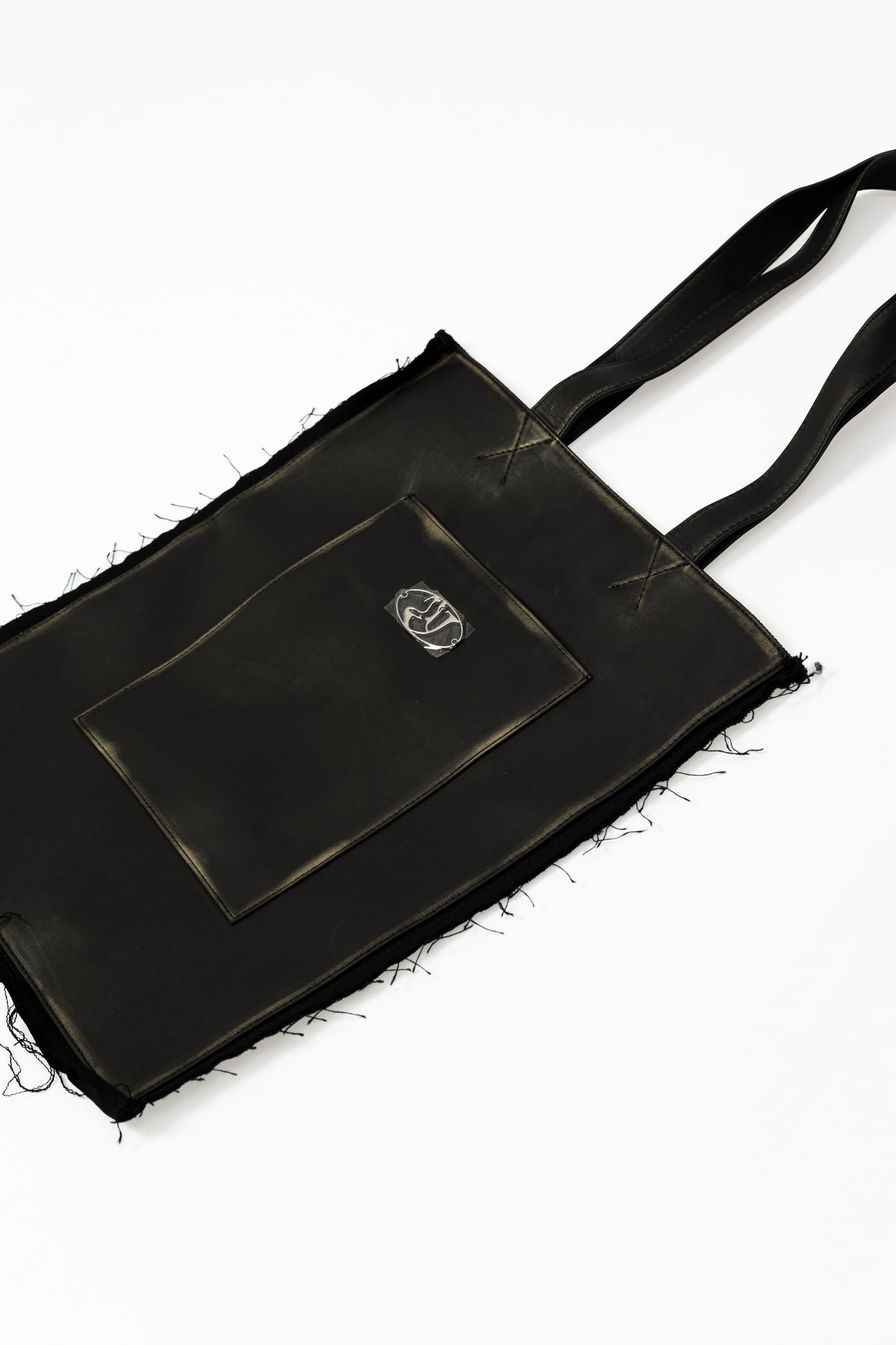 Leather Tote Bag .