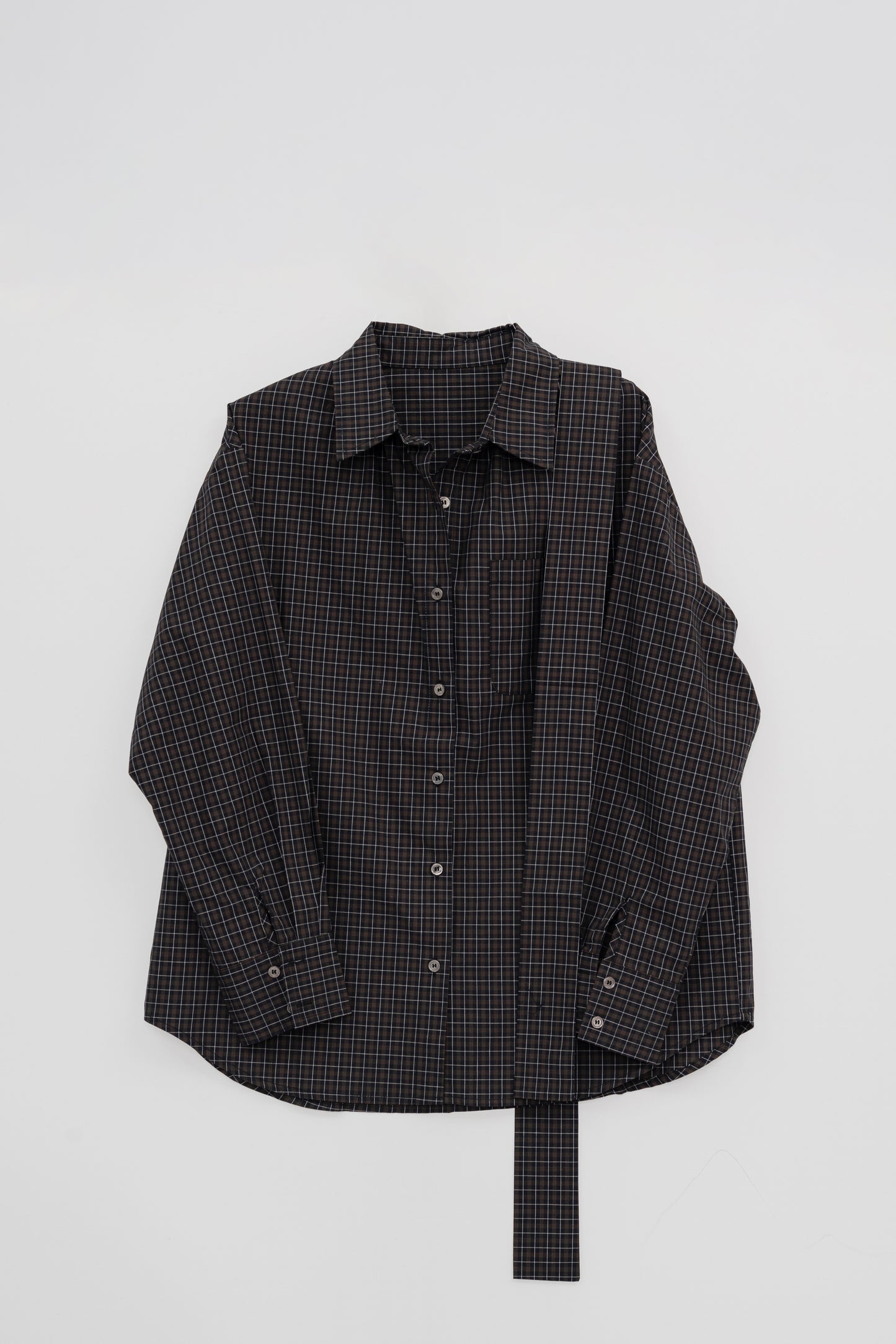 Loose Fit Plaid Shirt .