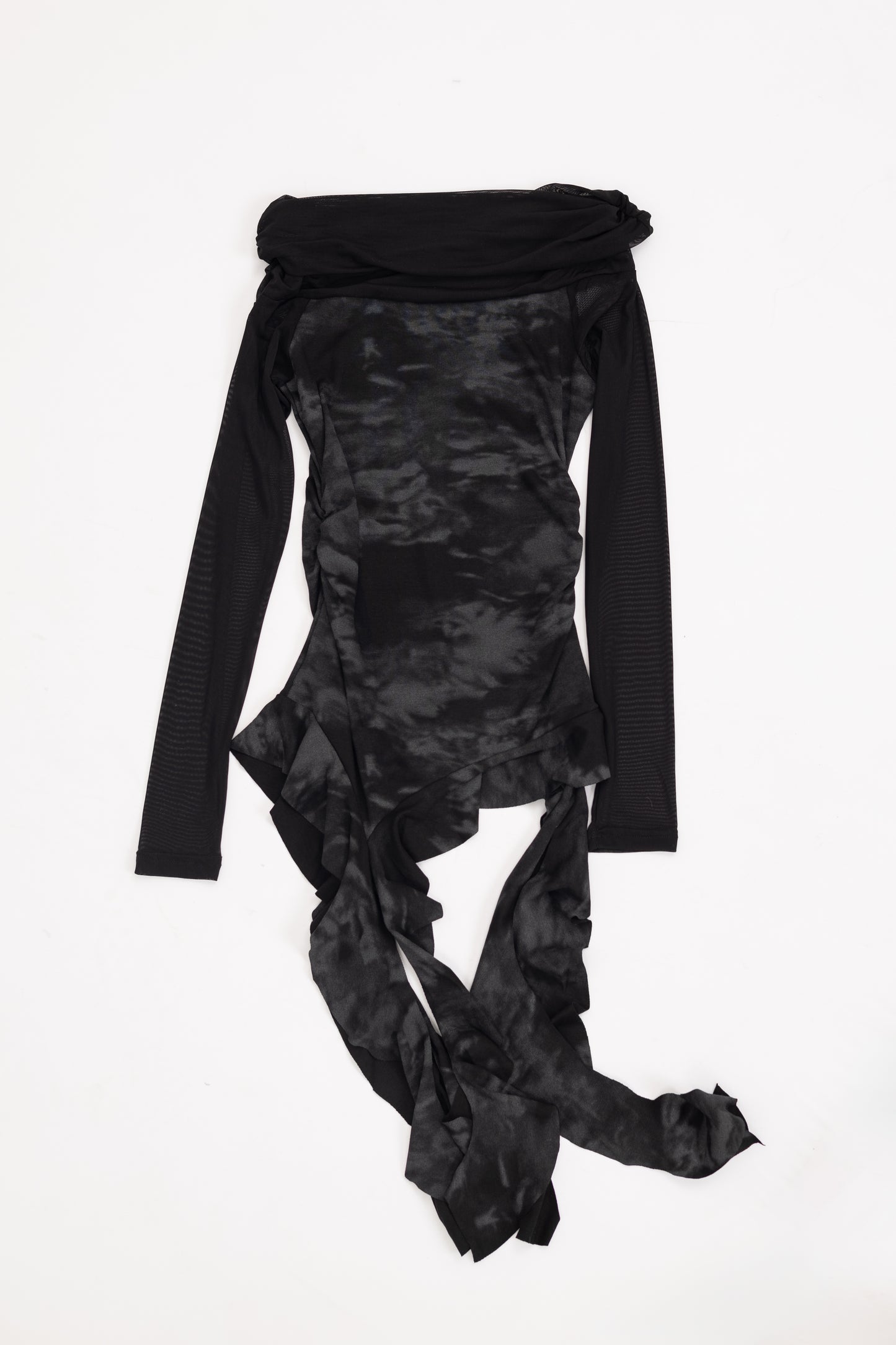 Off Shoulder Long Sleeve Top .