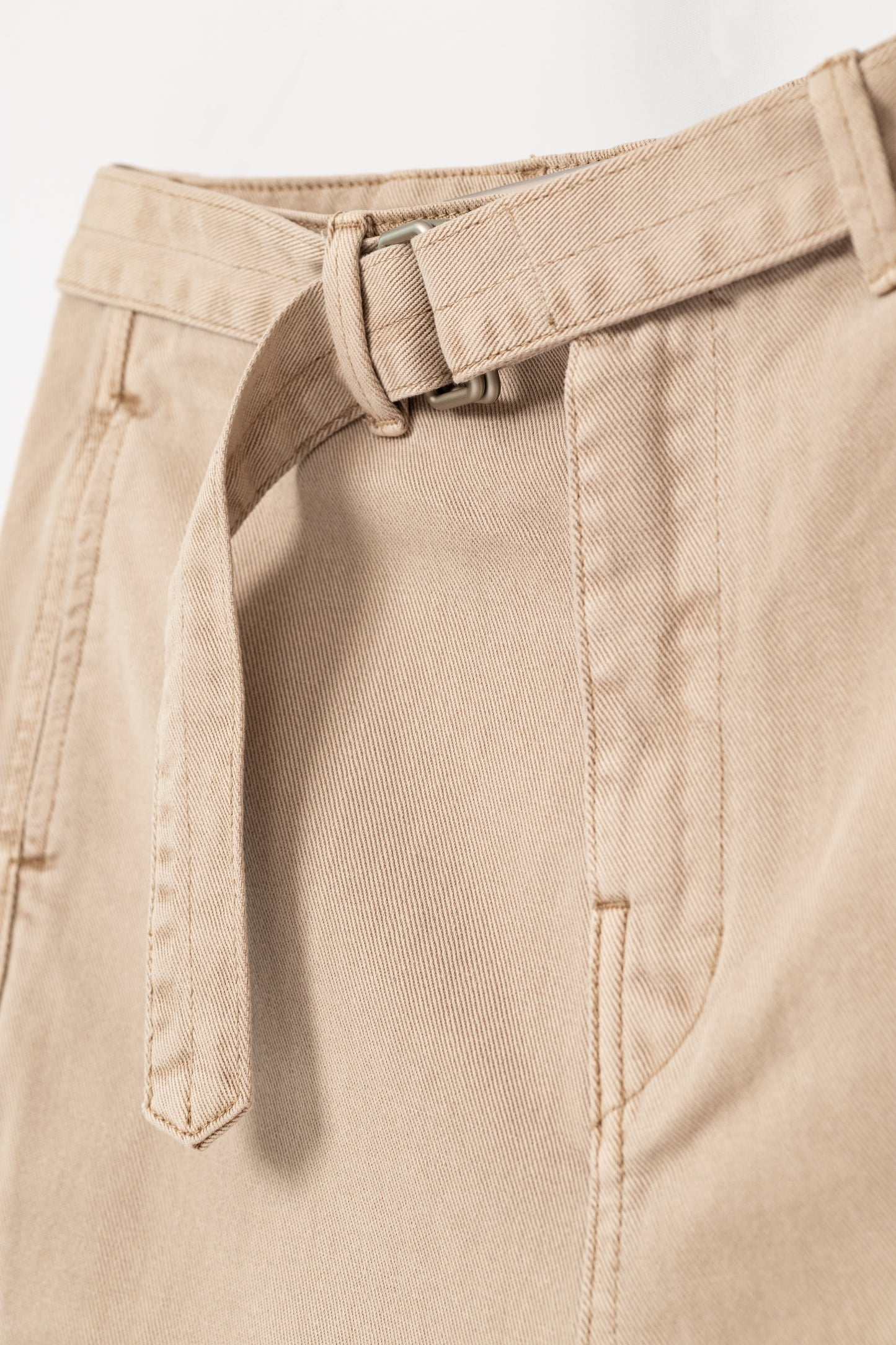 Vintage Washed 7 Pointed Pants with Belt .