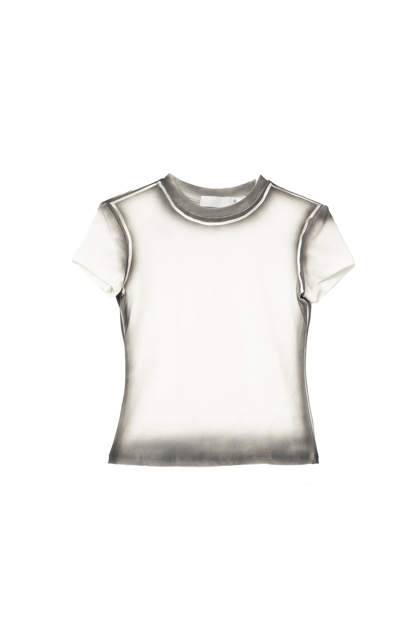 Spray Painted Top - WHITE .