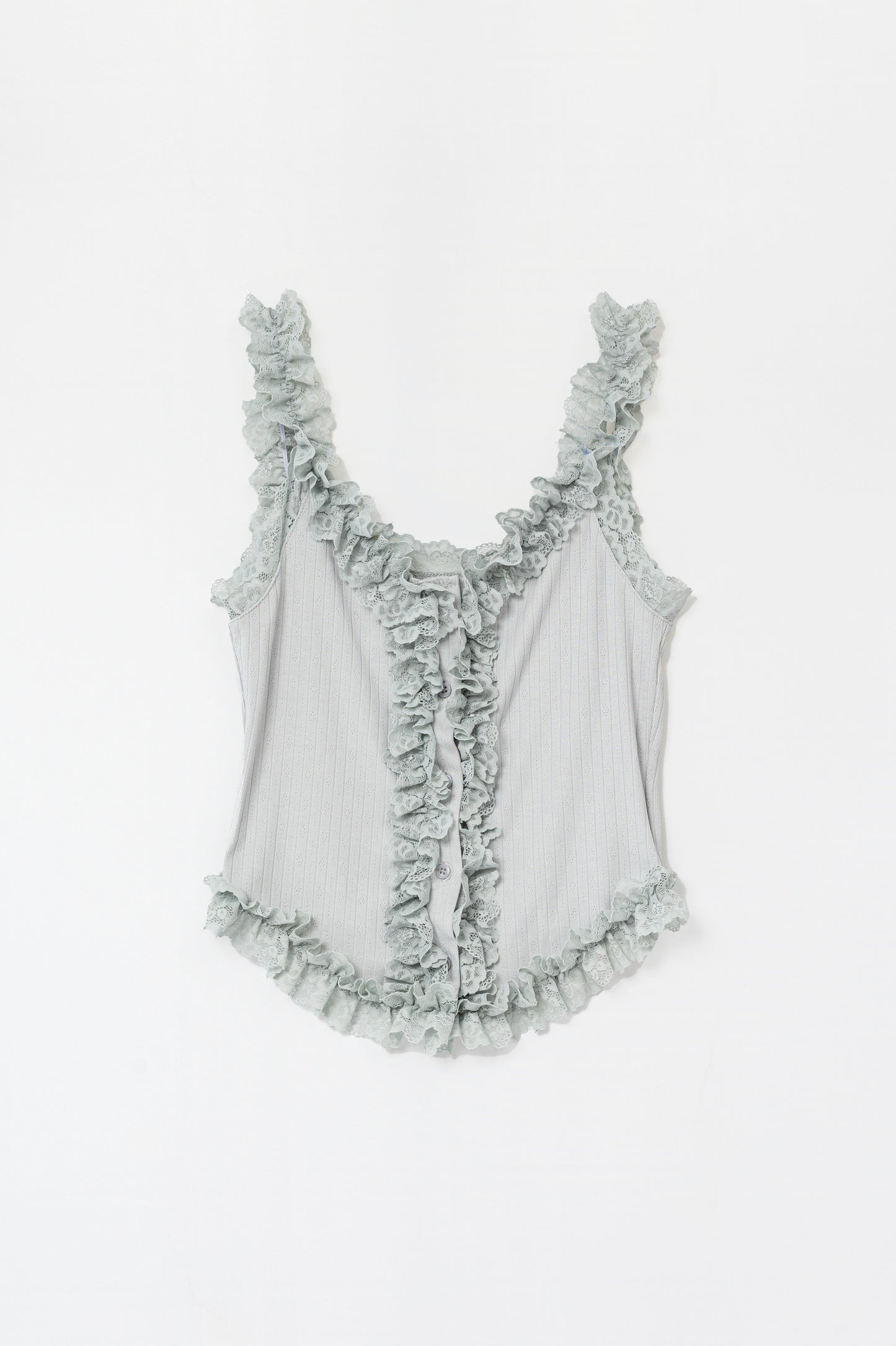 Ruffles Cami Top - GREY .