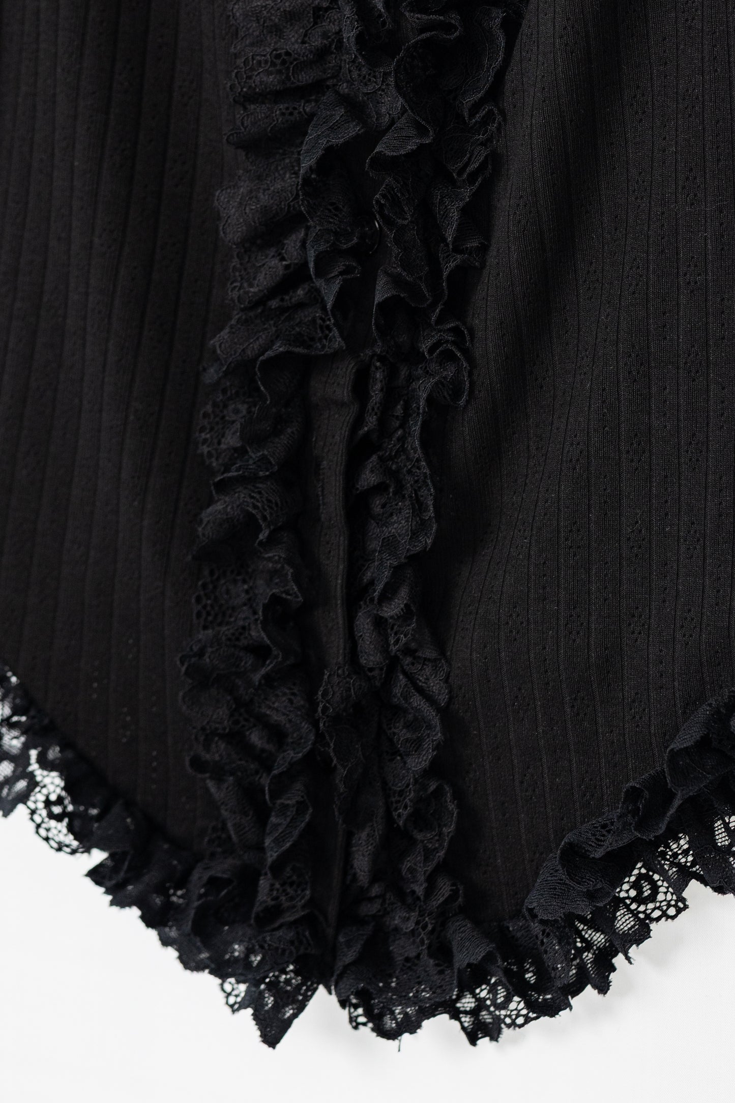 Ruffles Cami Top - BLACK .