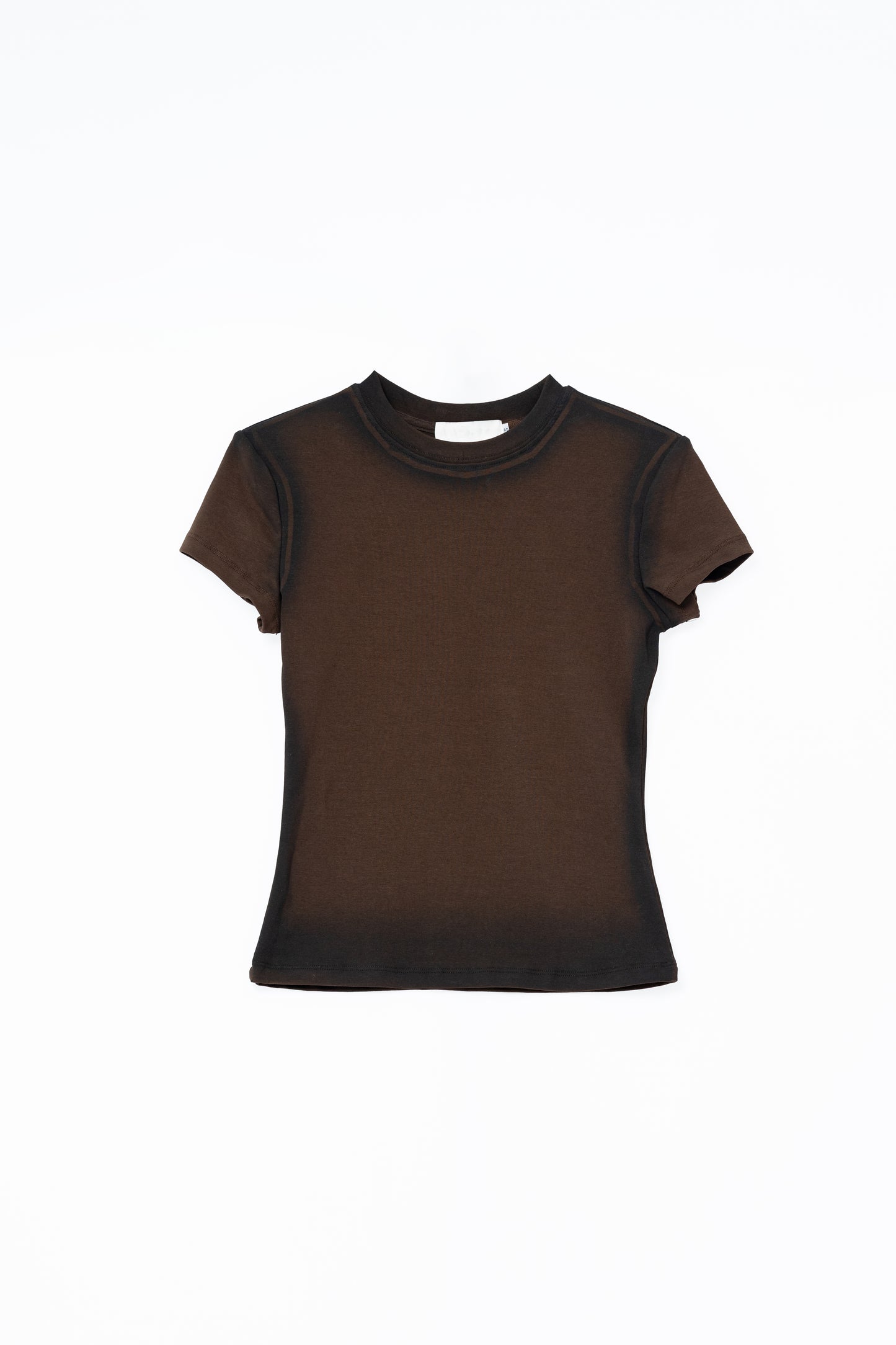 Spray Painted Top - BROWN .