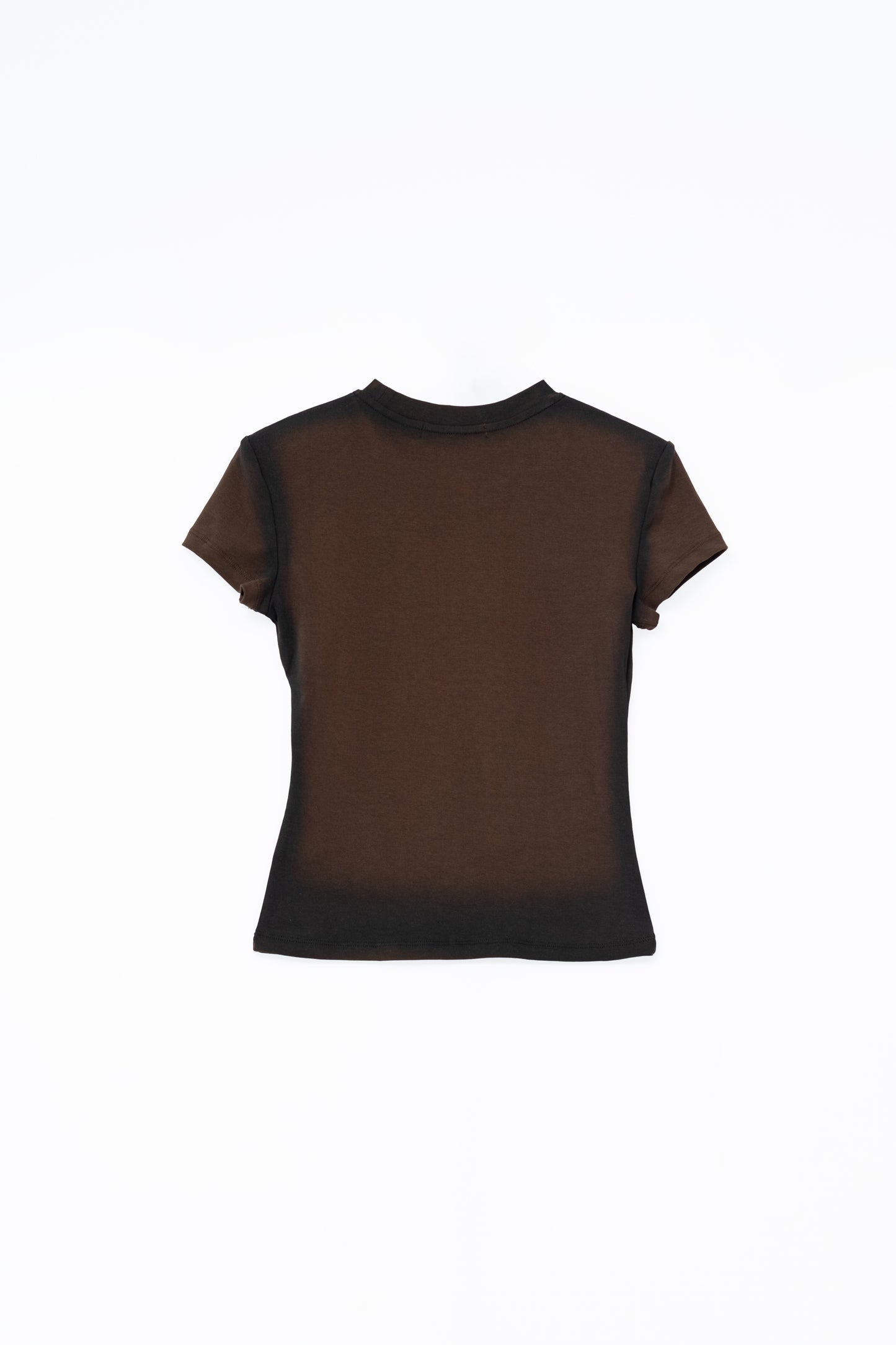 Spray Painted Top - BROWN .