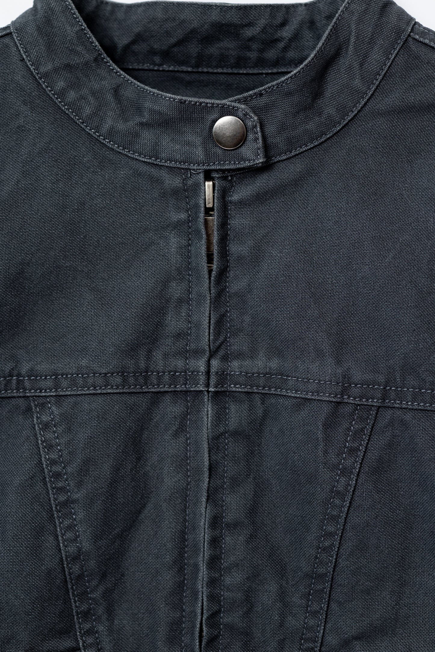 Washed Boxy Fit Jacket with Pouch - GREY .