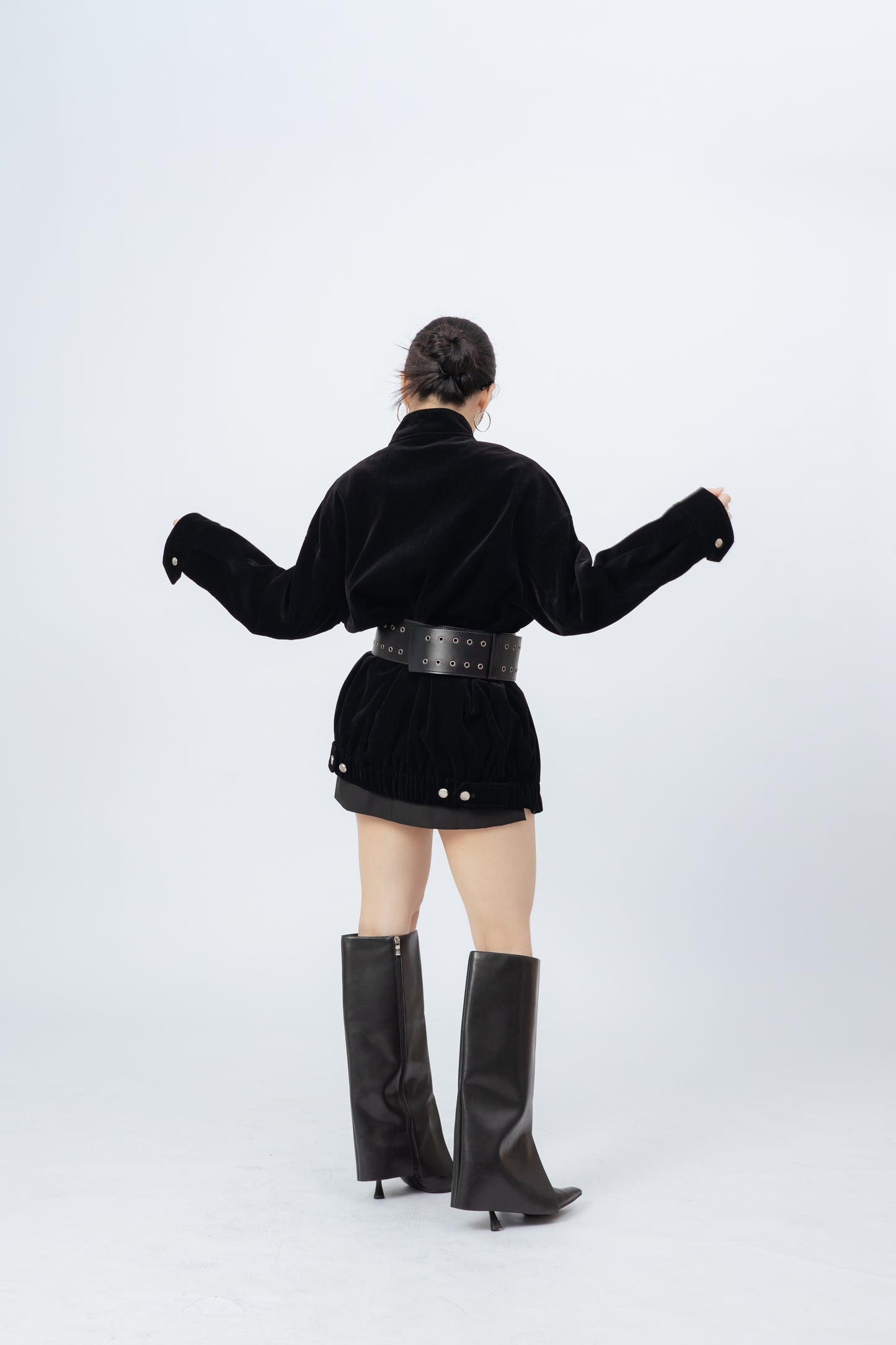 Velvet Relaxed Fit Jacket .