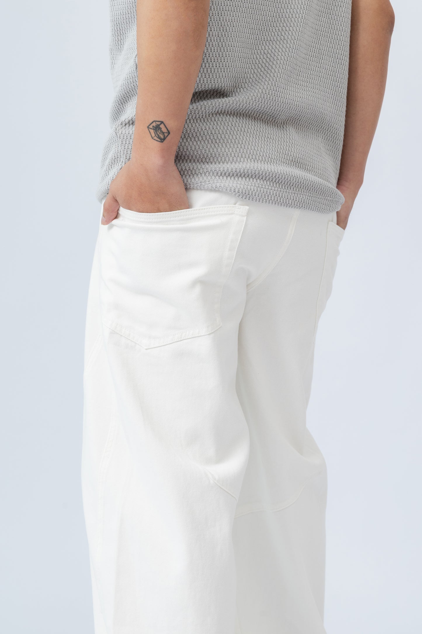 Baggy Machete Jeans - WHITE .