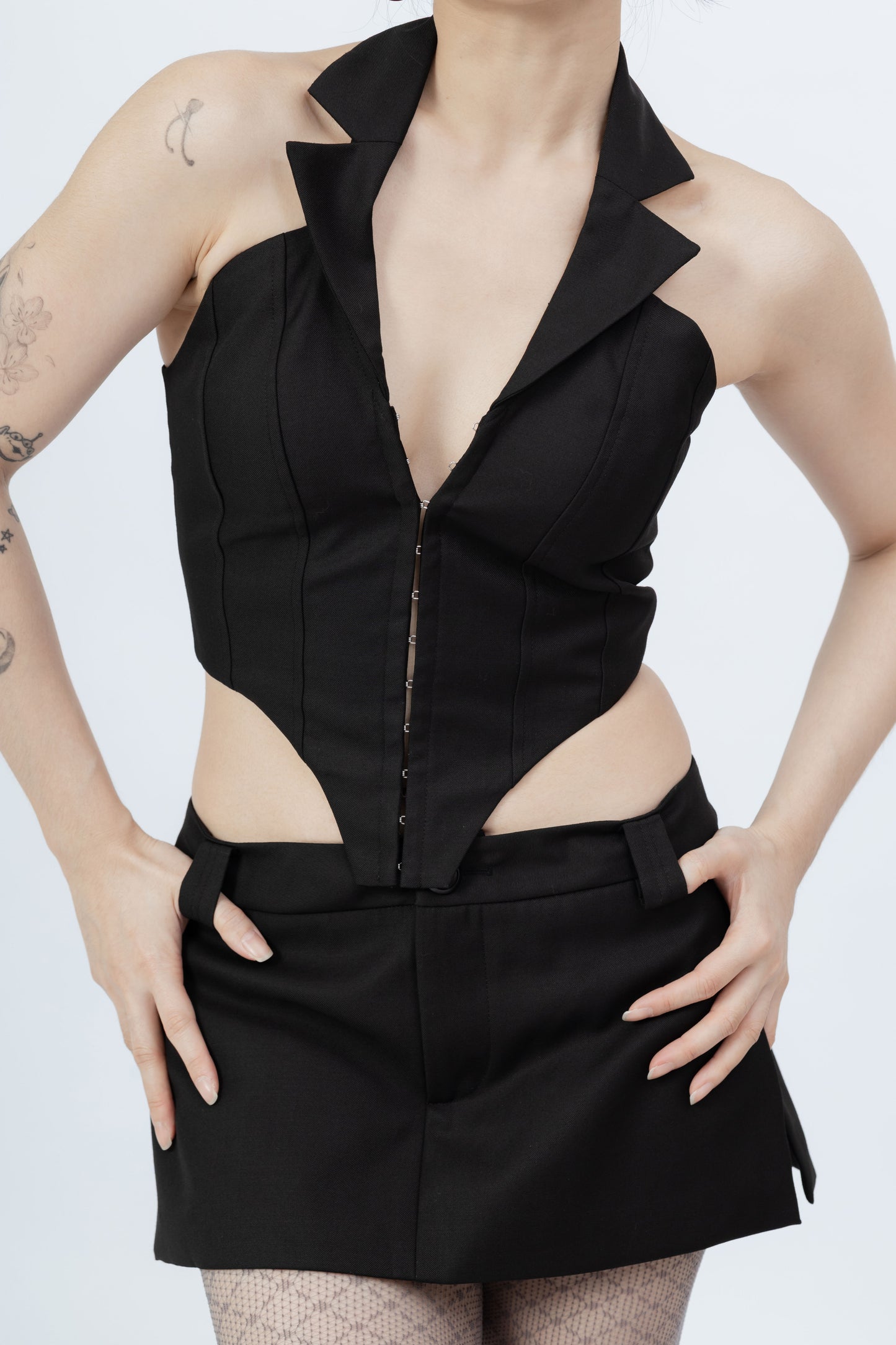 Backless Halter Top .