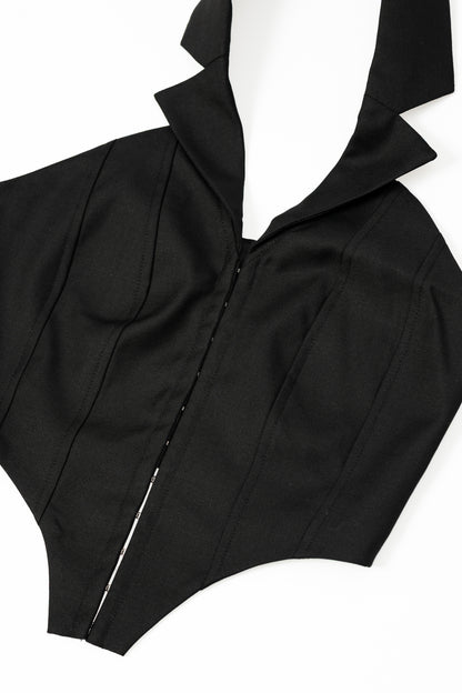 Backless Halter Top .