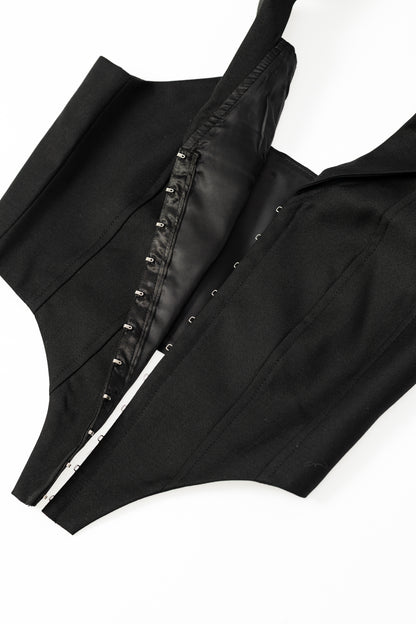 Backless Halter Top .