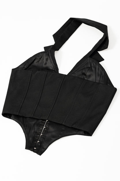 Backless Halter Top .