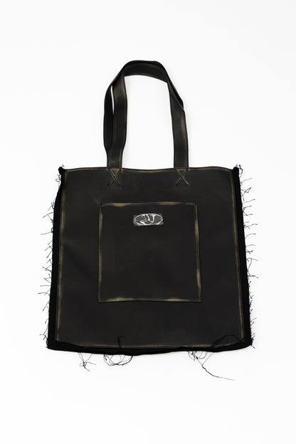 Leather Tote Bag .