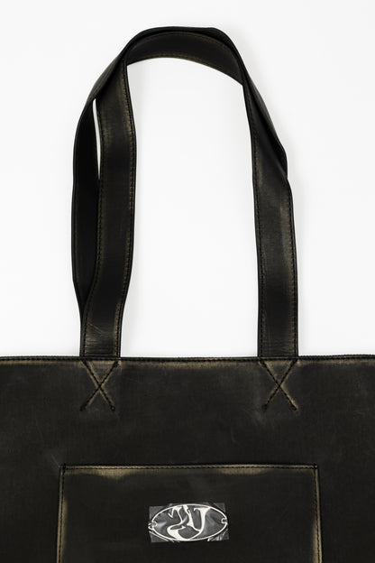 Leather Tote Bag .