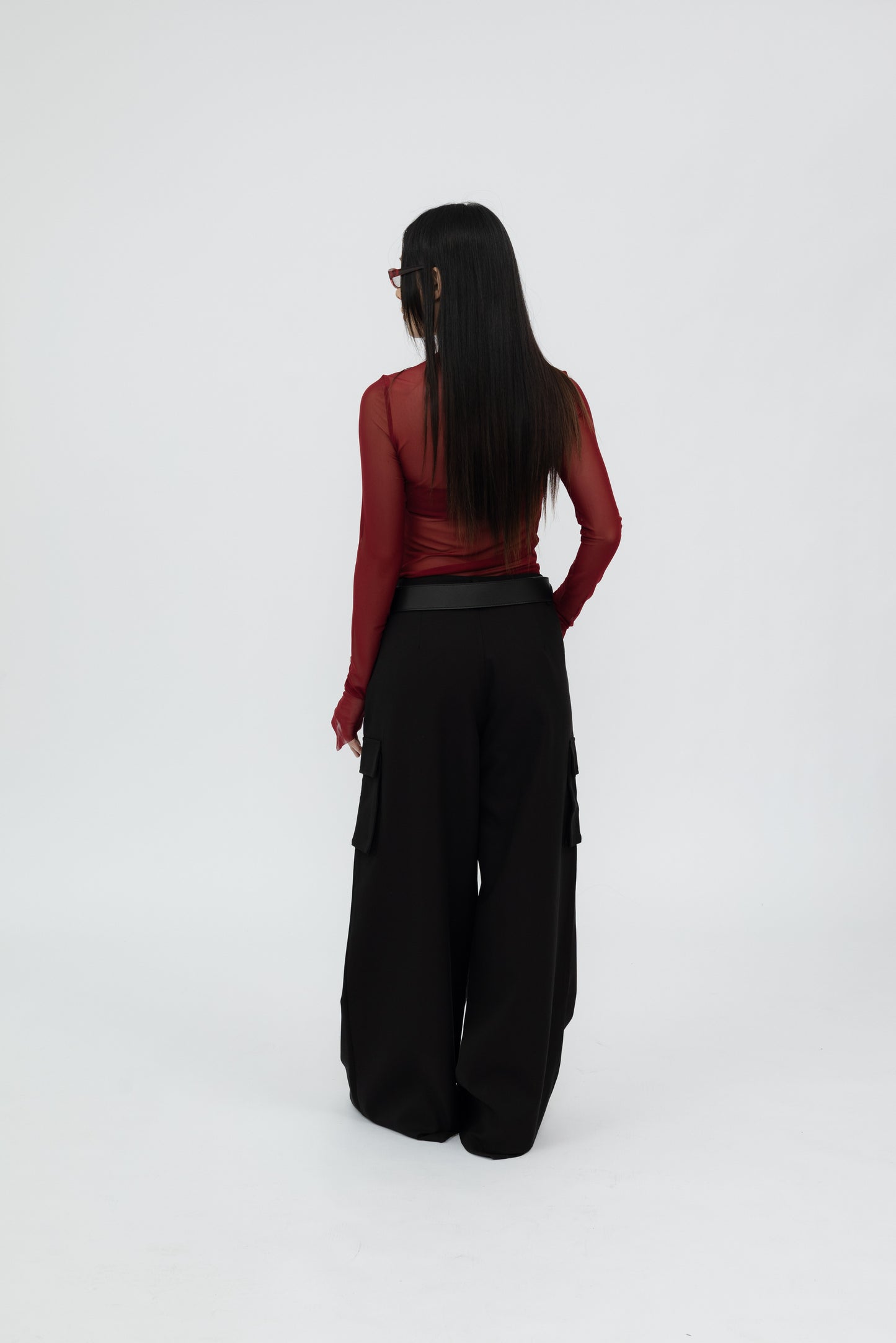 High Waist Wide Leg Pants .