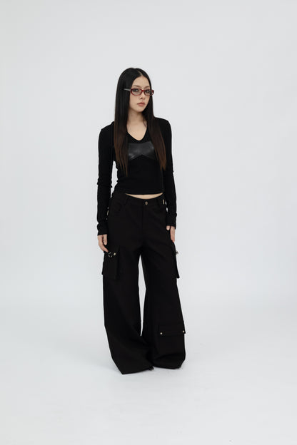 Hooded Long Sleeve Top .