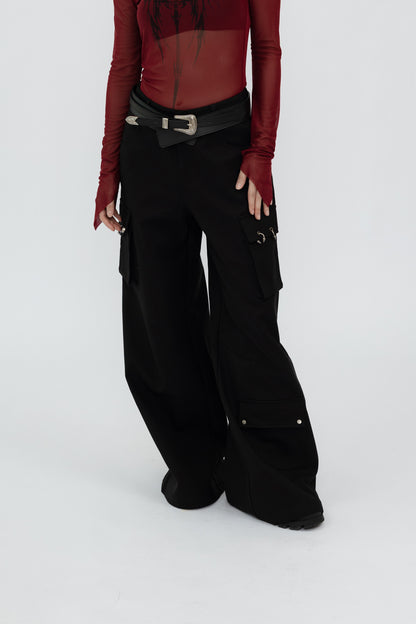 High Waist Wide Leg Pants .