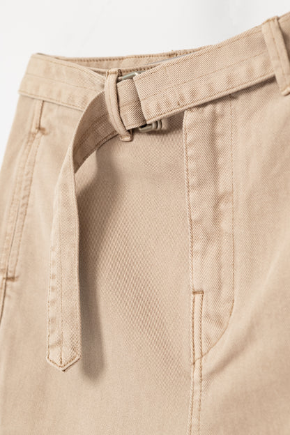 Vintage Washed 7 Pointed Pants with Belt .