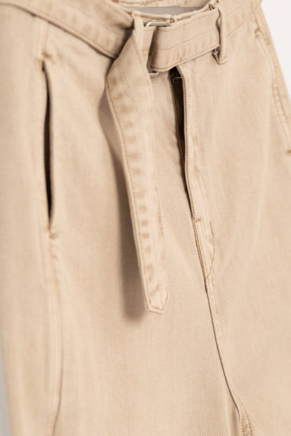 Vintage Washed 7 Pointed Pants with Belt .