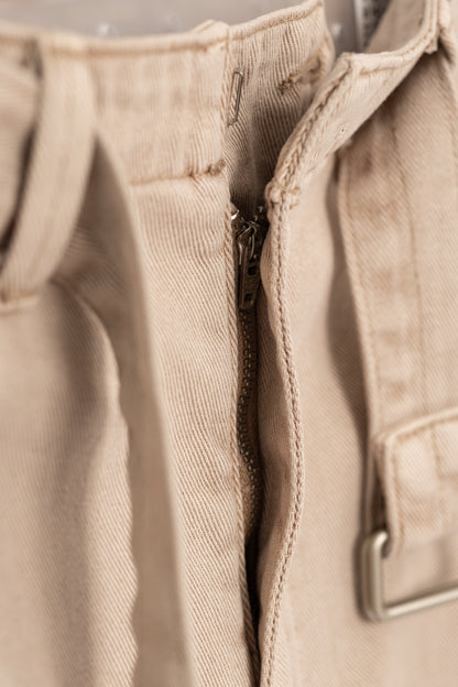 Vintage Washed 7 Pointed Pants with Belt .