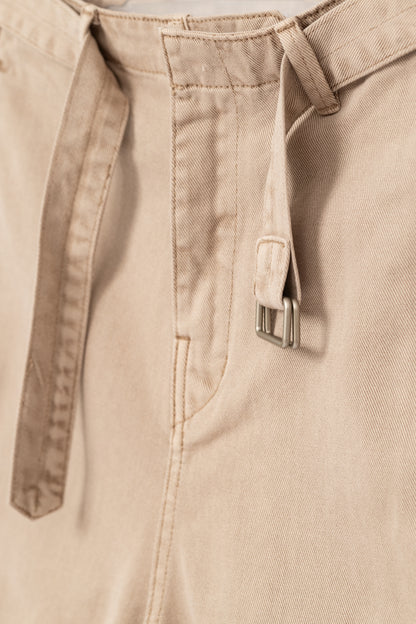 Vintage Washed 7 Pointed Pants with Belt .