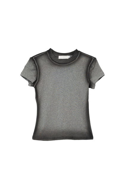 Spray Painted Top - GREY .