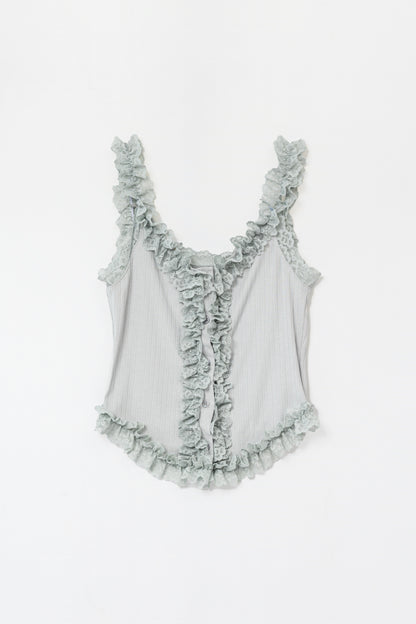 Ruffles Cami Top - GREY .