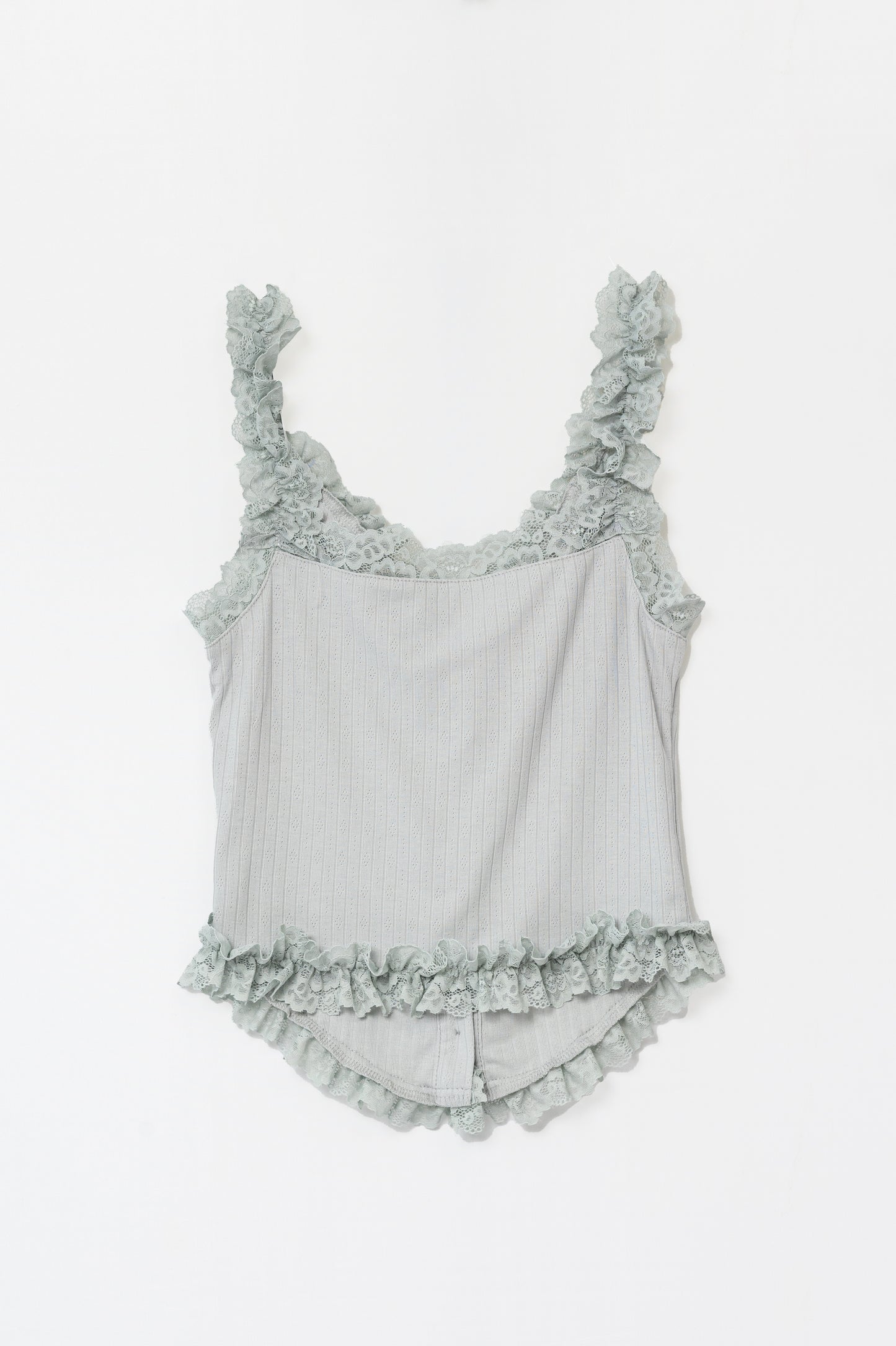 Ruffles Cami Top - GREY .