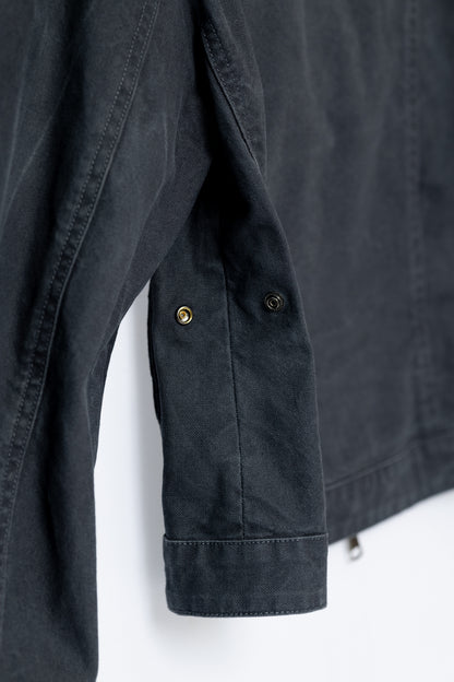 Washed Boxy Fit Jacket with Pouch - GREY .