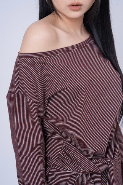 Striped Long Sleeve Top .