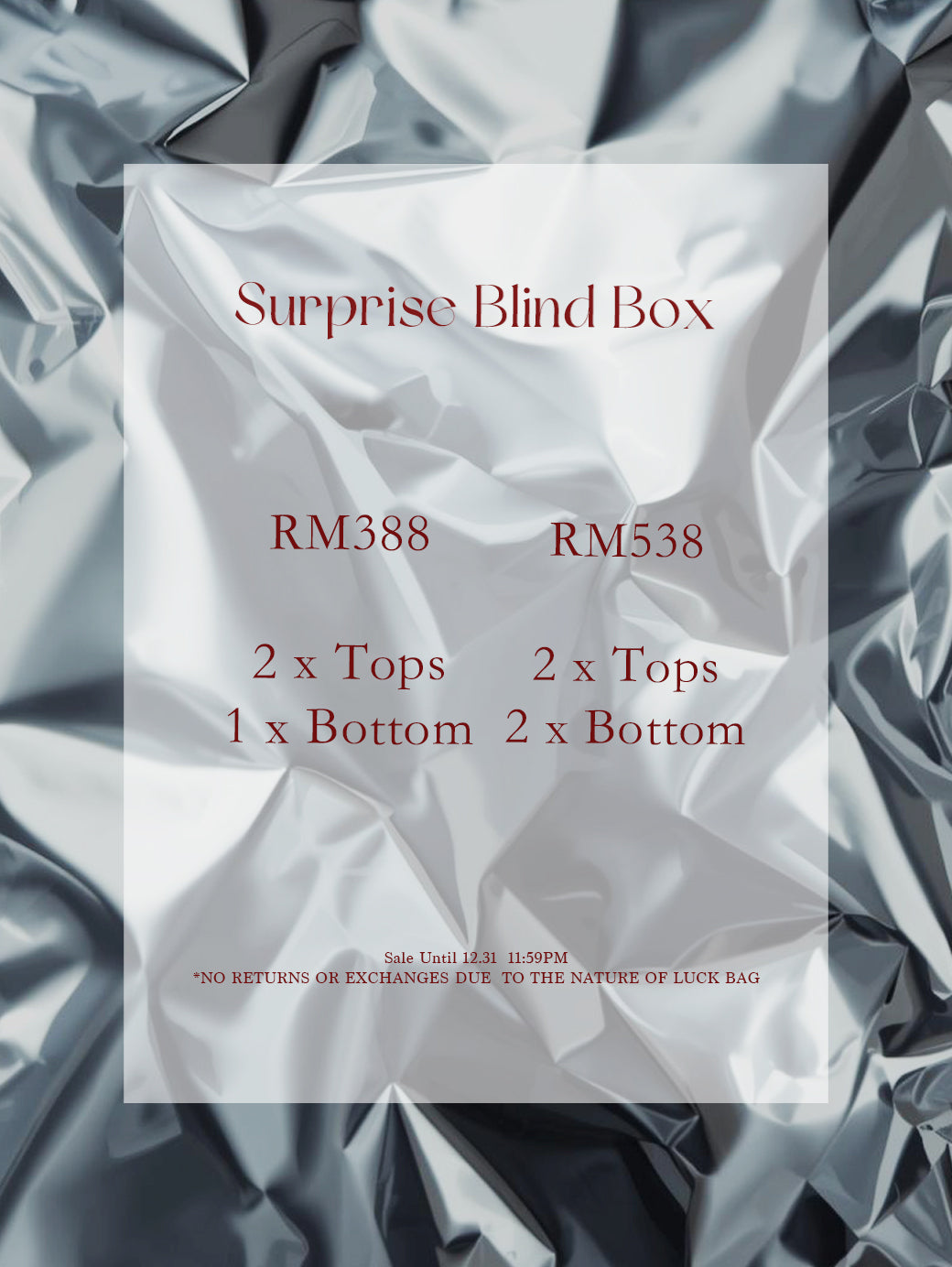 RM388 SURPRISE BLIND BOX 福袋