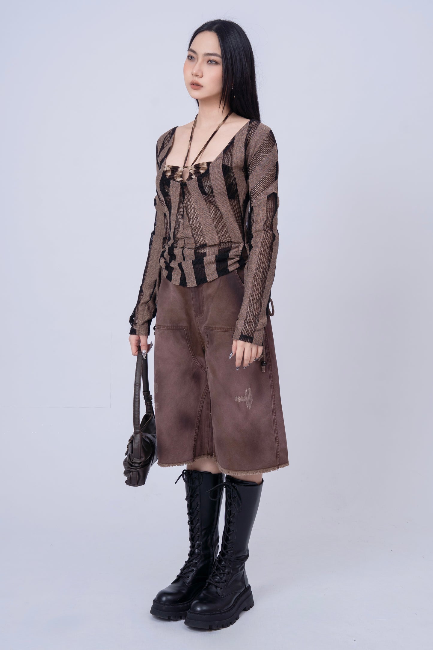 Sheer Mesh Bikini Cover Up 2pcs Set .