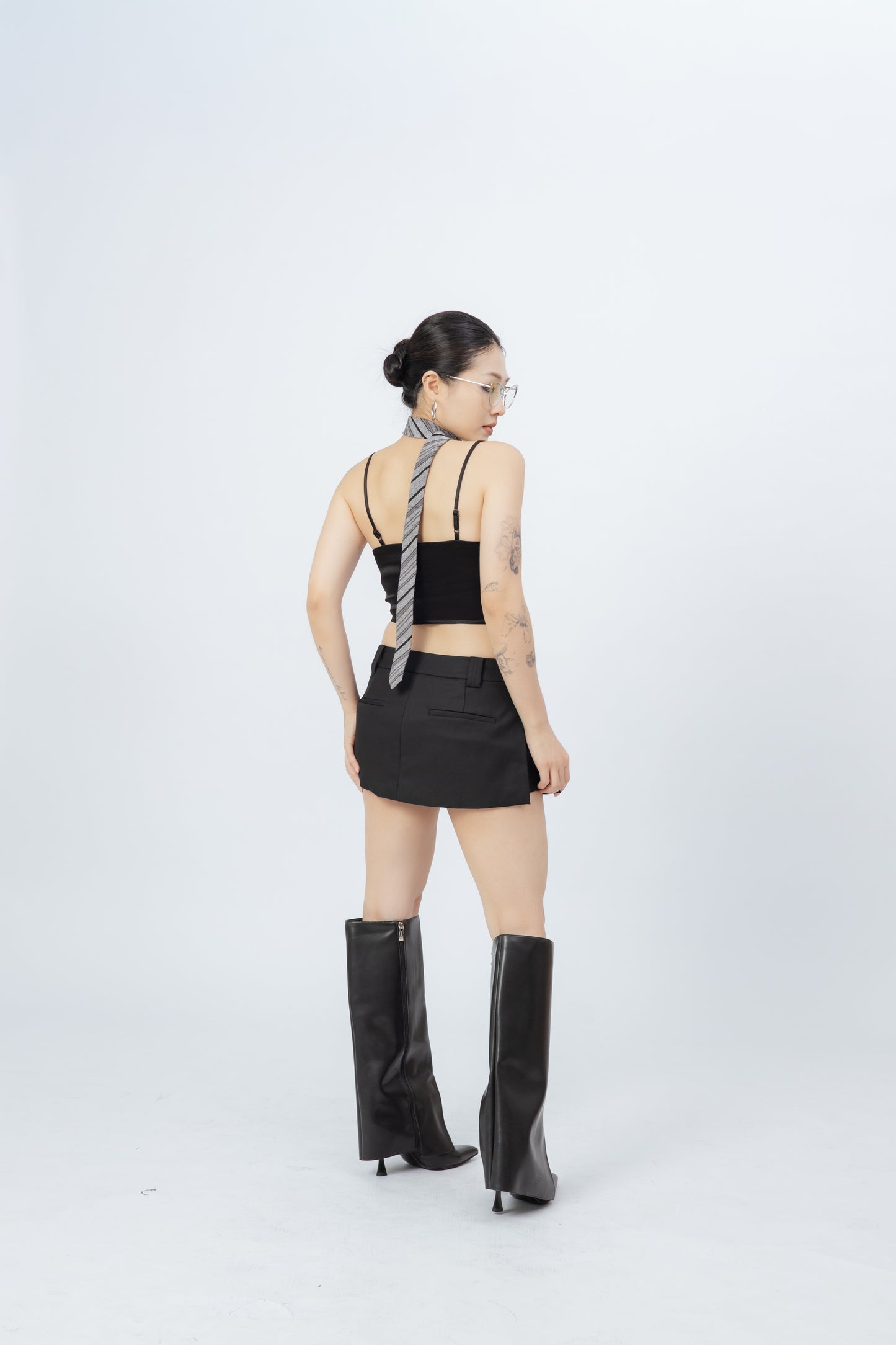 Tailored Side Slit Shorts .
