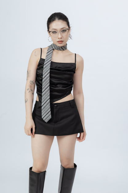 Tailored Side Slit Shorts .