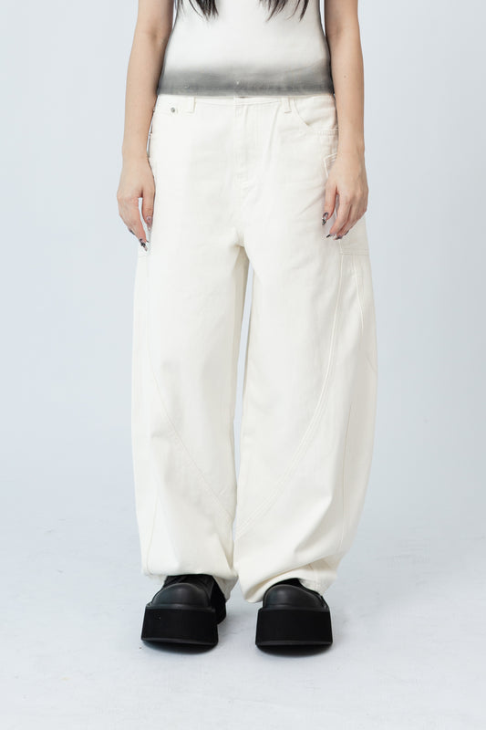 Baggy Machete Jeans - WHITE .