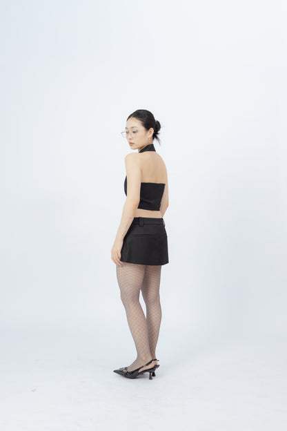Backless Halter Top .