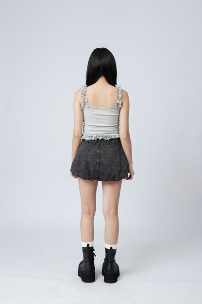 Ruffles Cami Top - GREY .