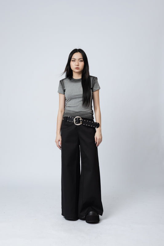 Spray Painted Top - GREY .