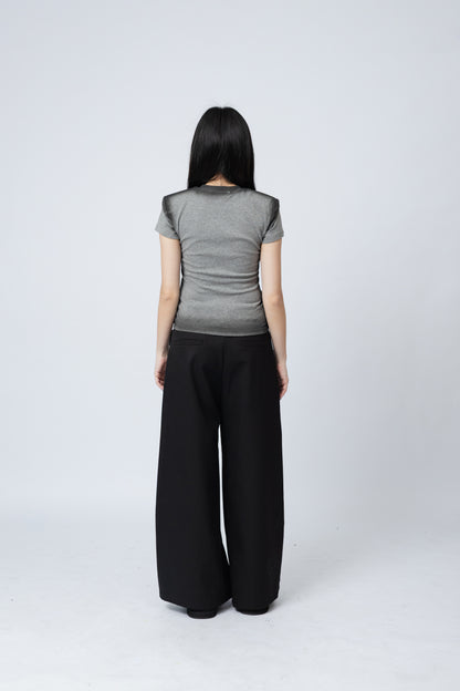 Spray Painted Top - GREY .