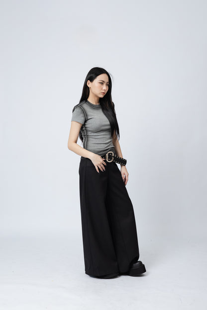Spray Painted Top - GREY .