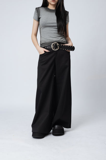 Basic Black Long Pants .
