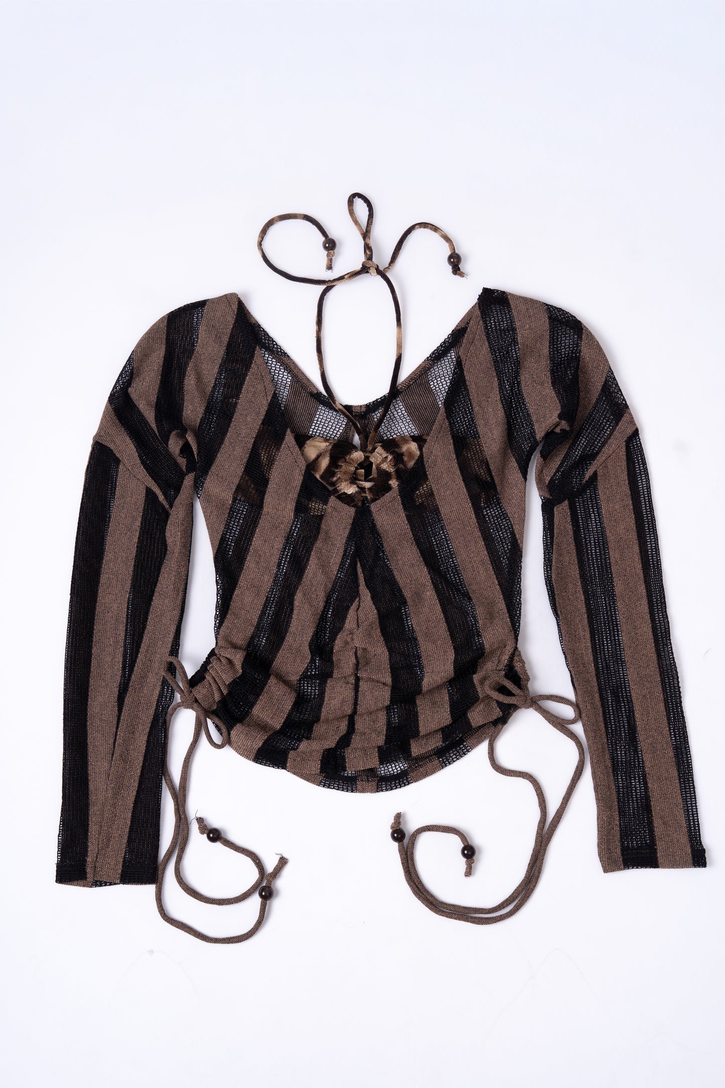 Sheer Mesh Bikini Cover Up 2pcs Set .