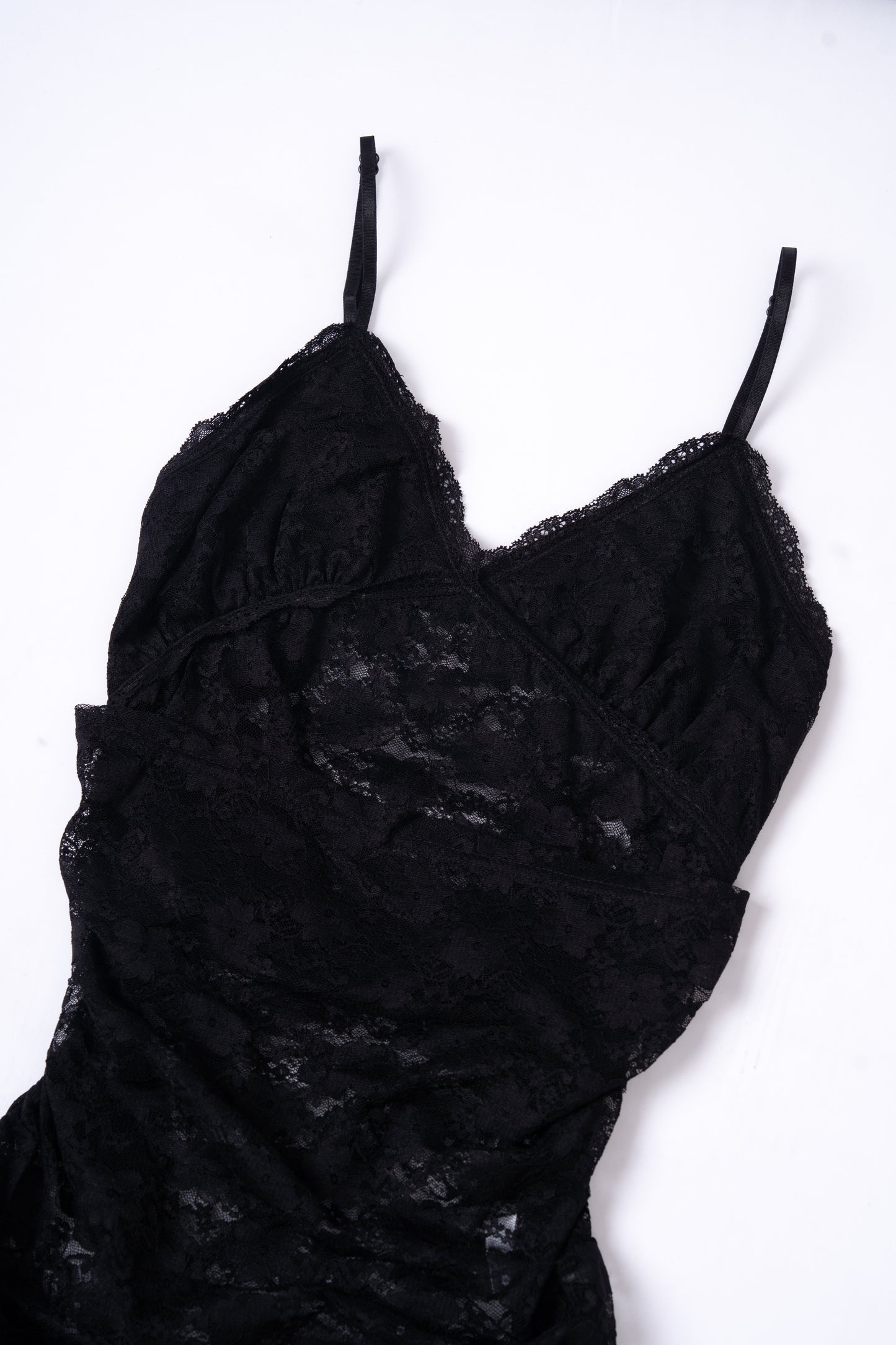 Mesh Lace Top - BLACK .