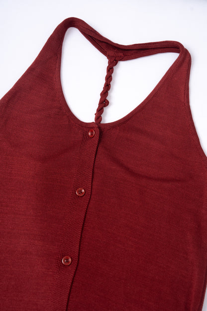 Knitted Halter Top .