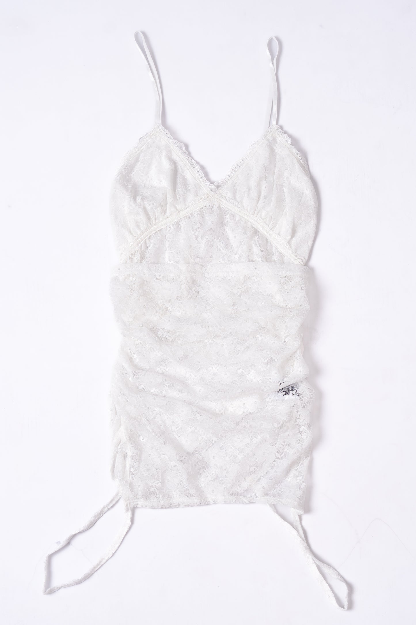 Mesh Lace Top - WHITE .