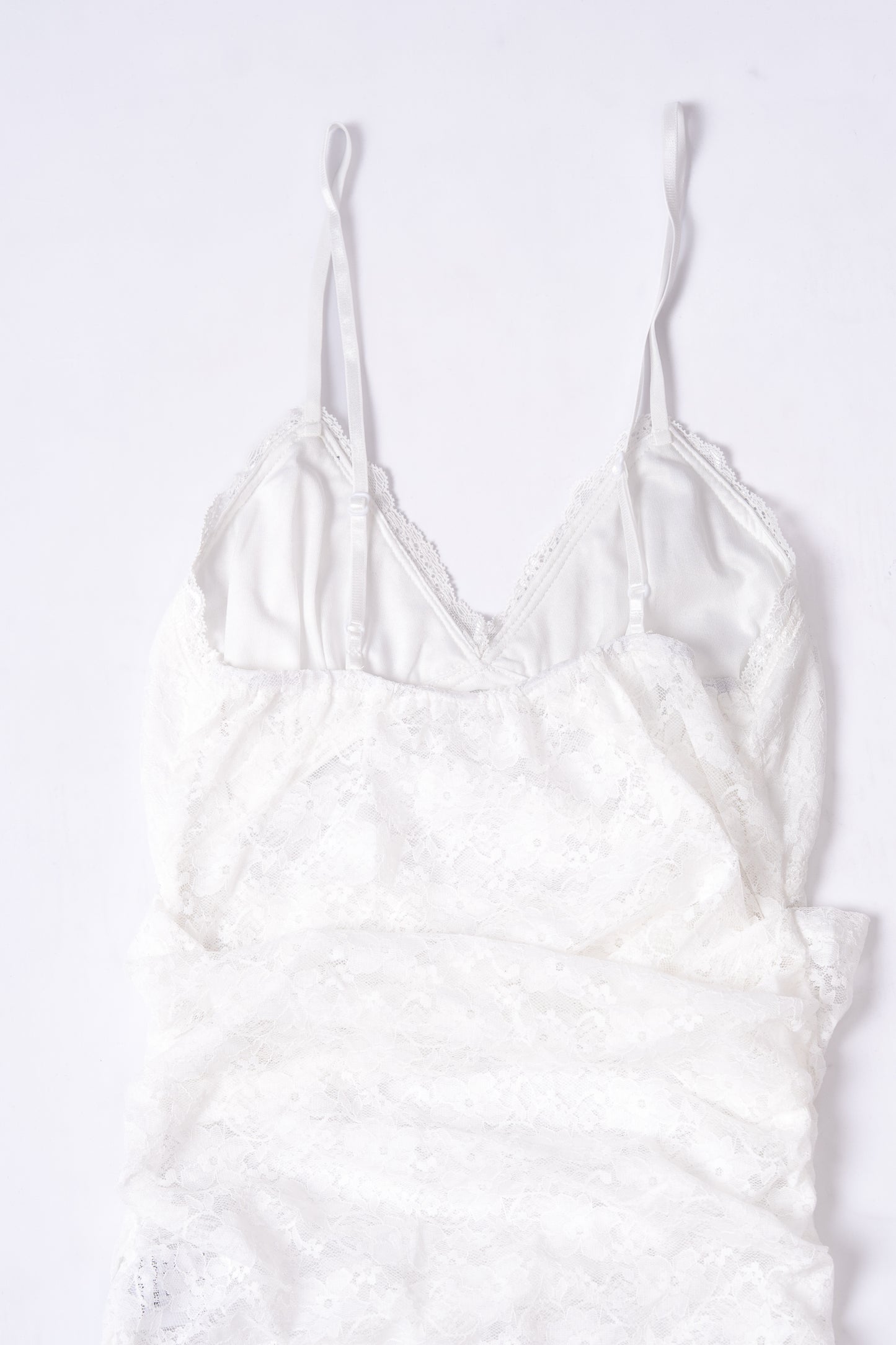 Mesh Lace Top - WHITE .