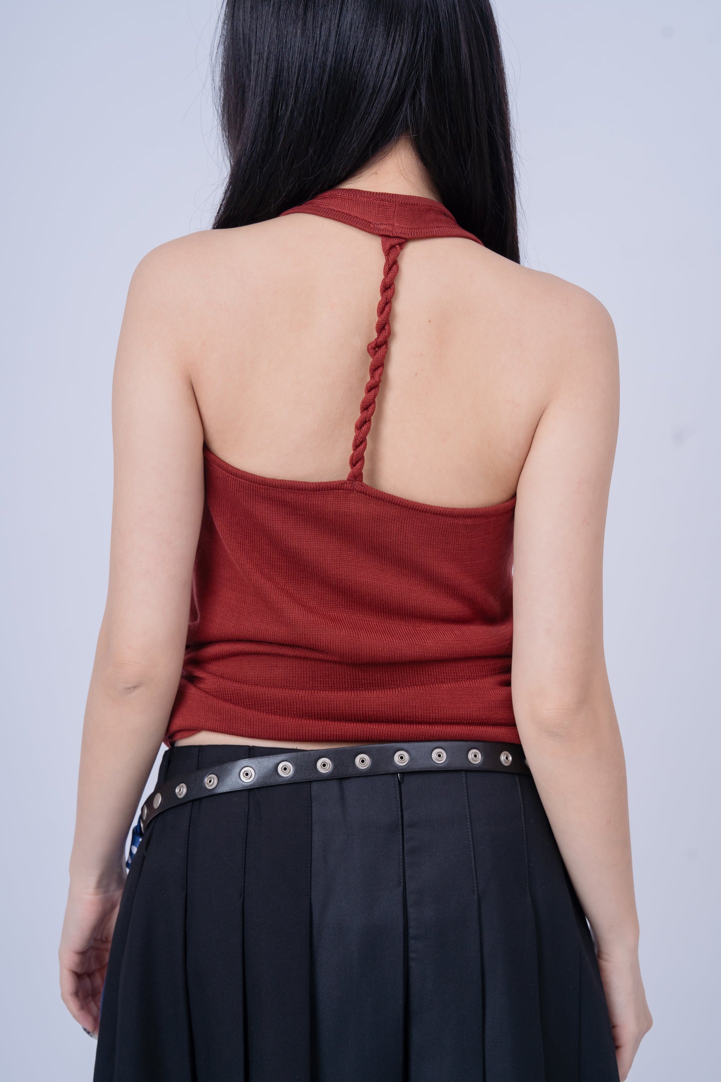 Knitted Halter Top .